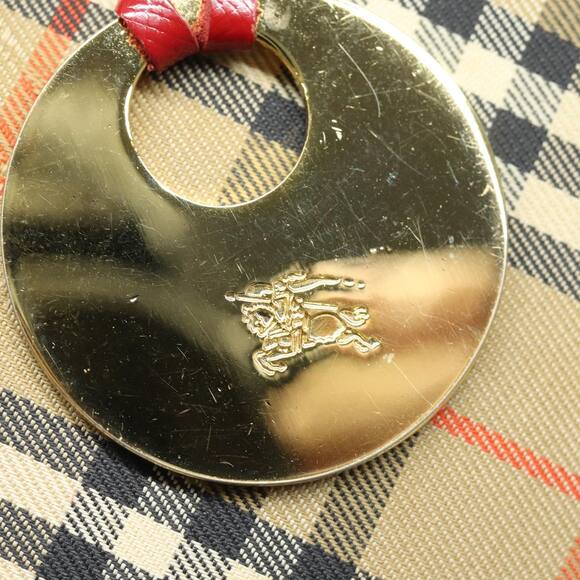 Burberry Nova Check Tote Bag Canvas Beige Red - Picture 10 of 16